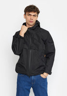 Revolution Hooded Tech Jacket Lightweight Outerwear Black