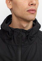 Revolution Hooded Tech Jacket Lightweight Outerwear Black