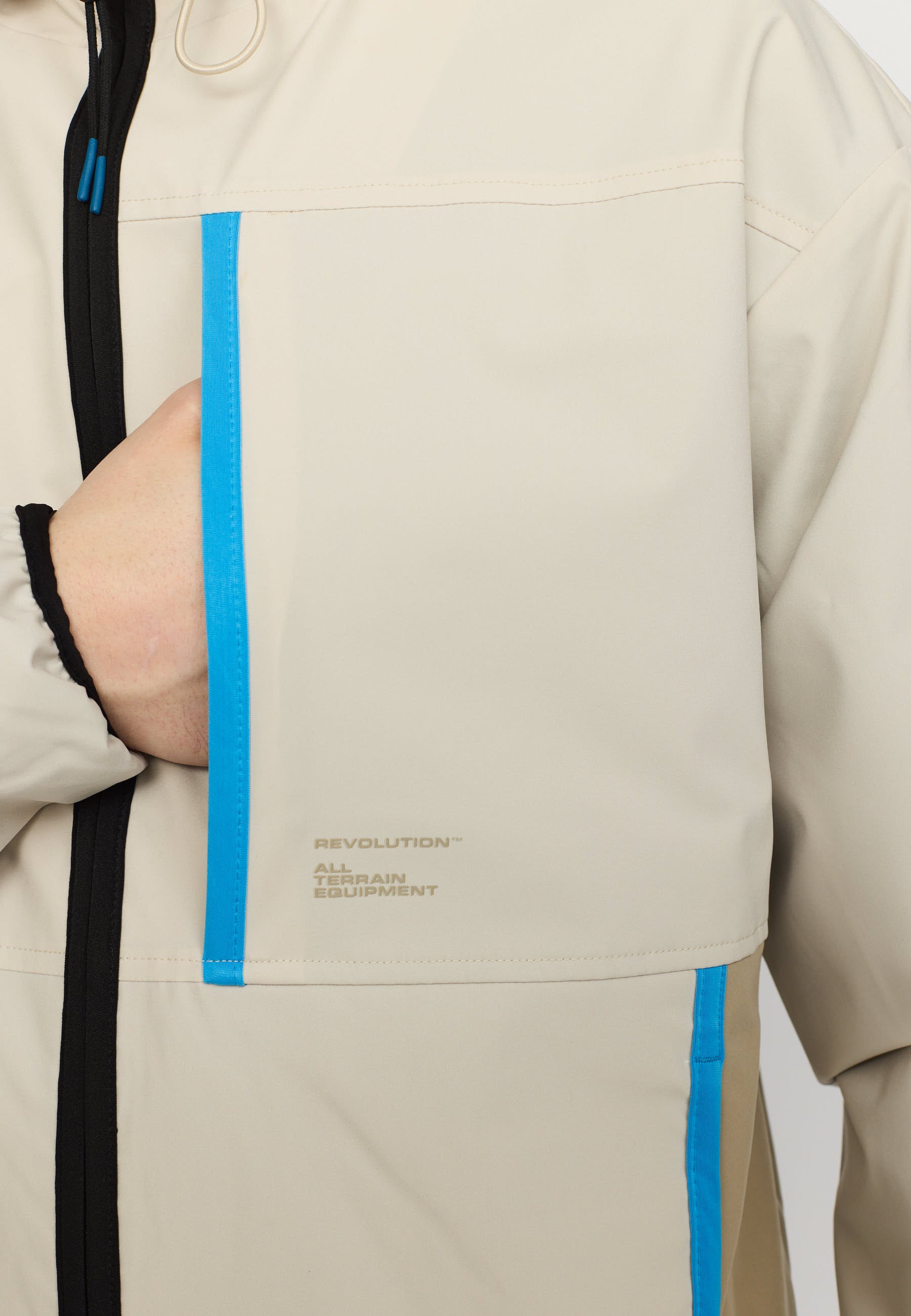 Revolution Hooded Track Jacket Lightweight Outerwear Blue