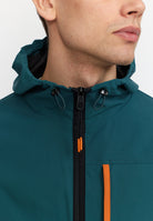 Revolution Hooded Track Jacket Lightweight Outerwear Darkpetrol