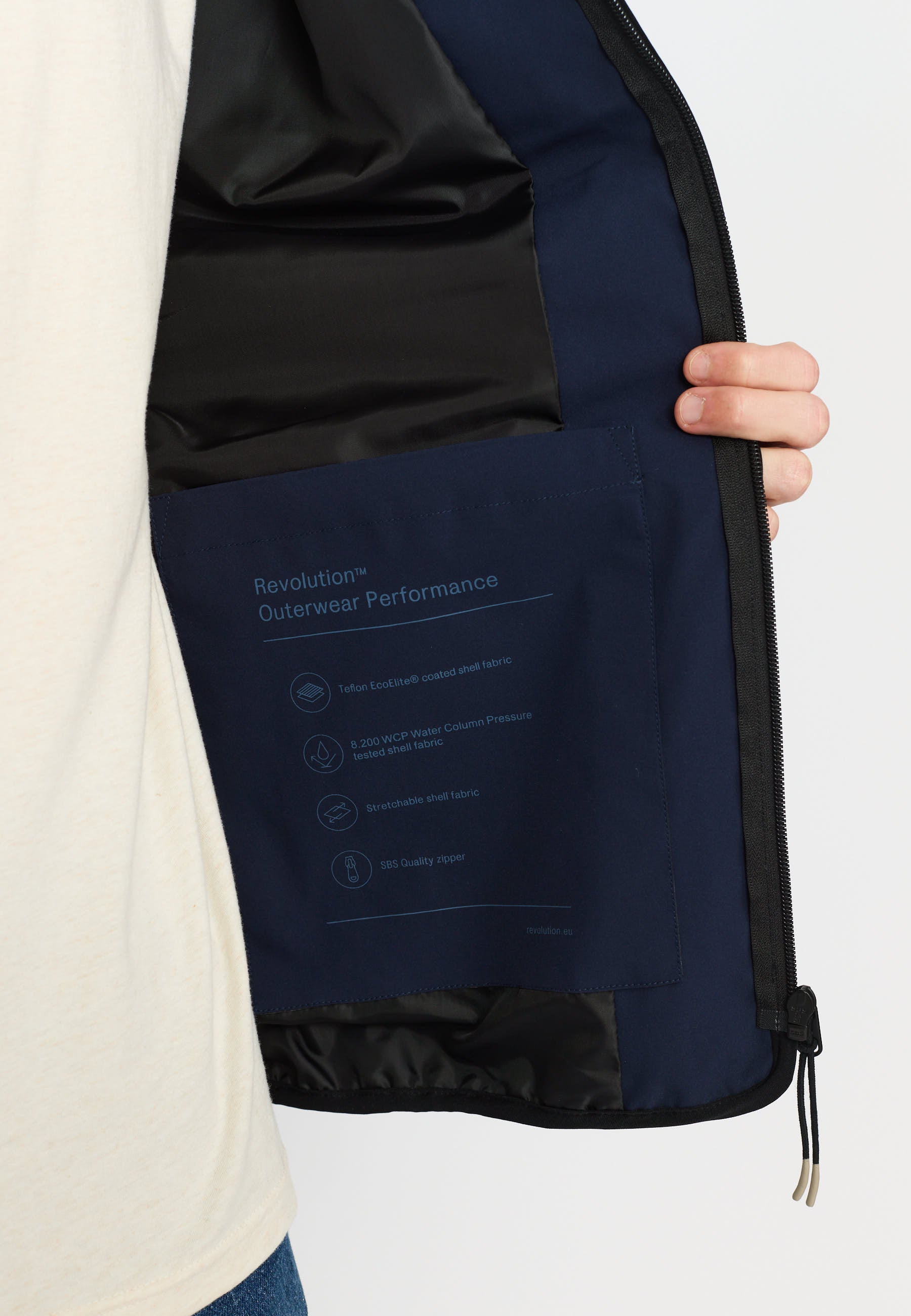 Revolution Hooded Track Jacket Lightweight Outerwear Navy