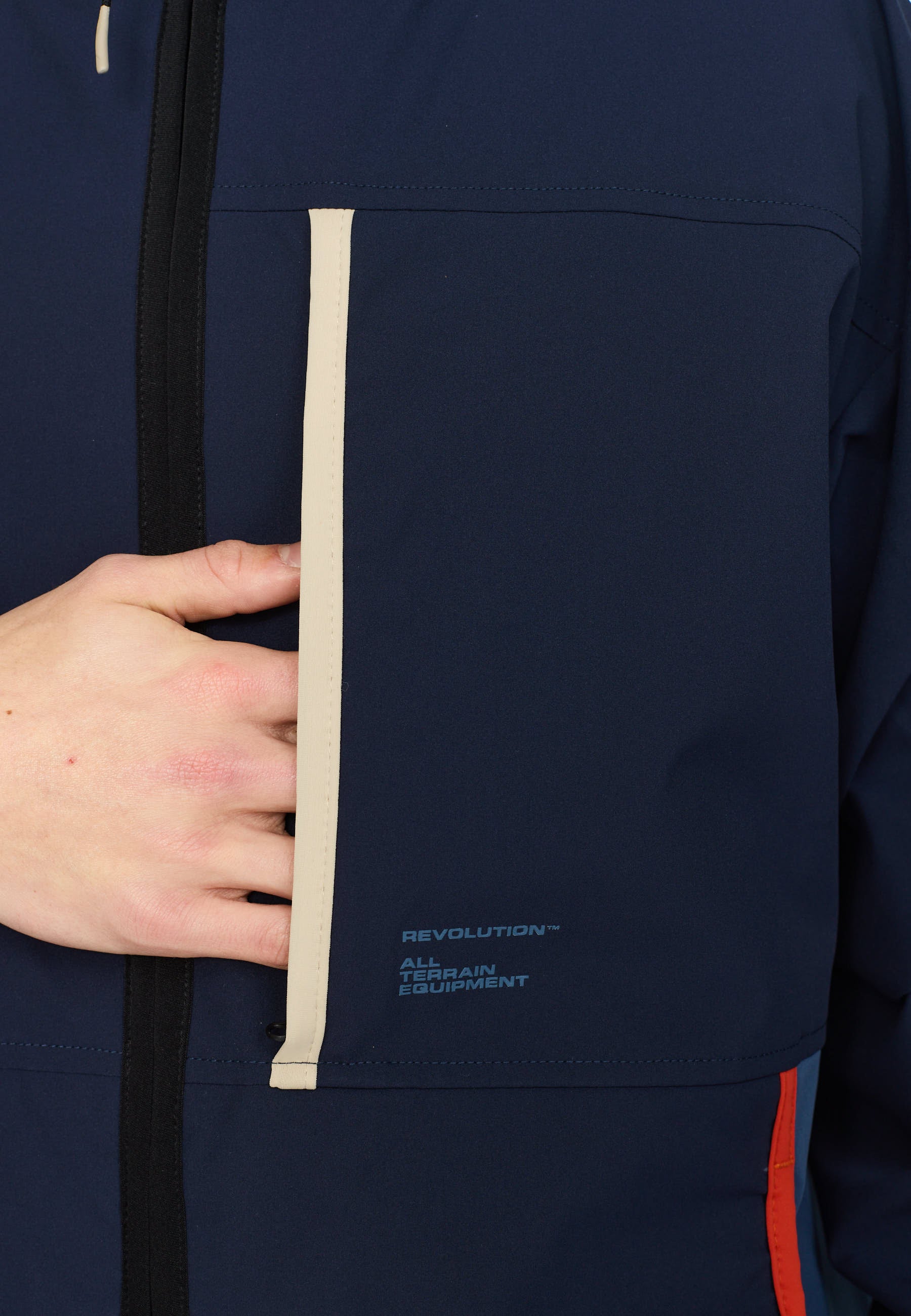 Revolution Hooded Track Jacket Lightweight Outerwear Navy