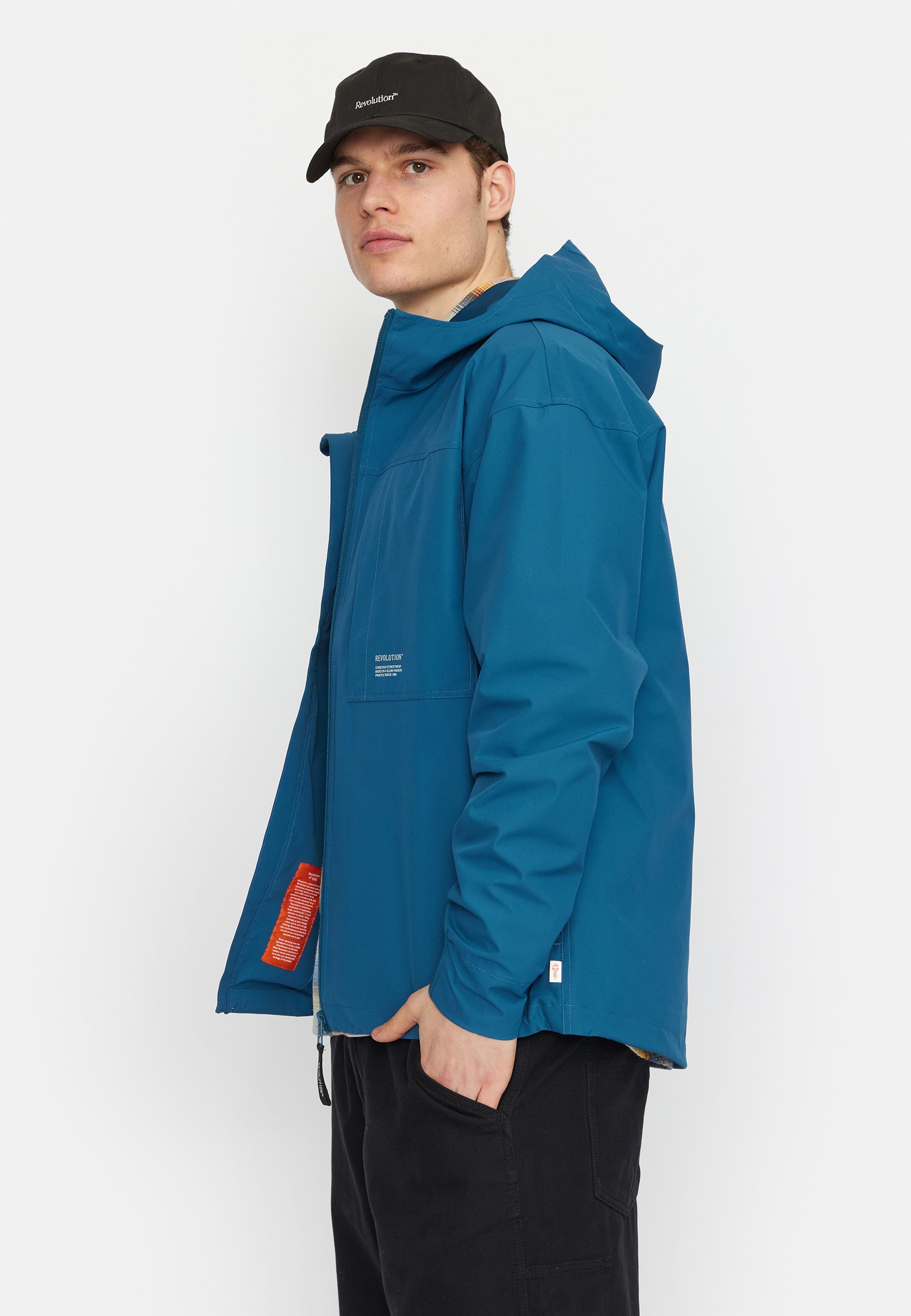 Revolution Hooded Windbreaker Lightweight Outerwear Darkblue