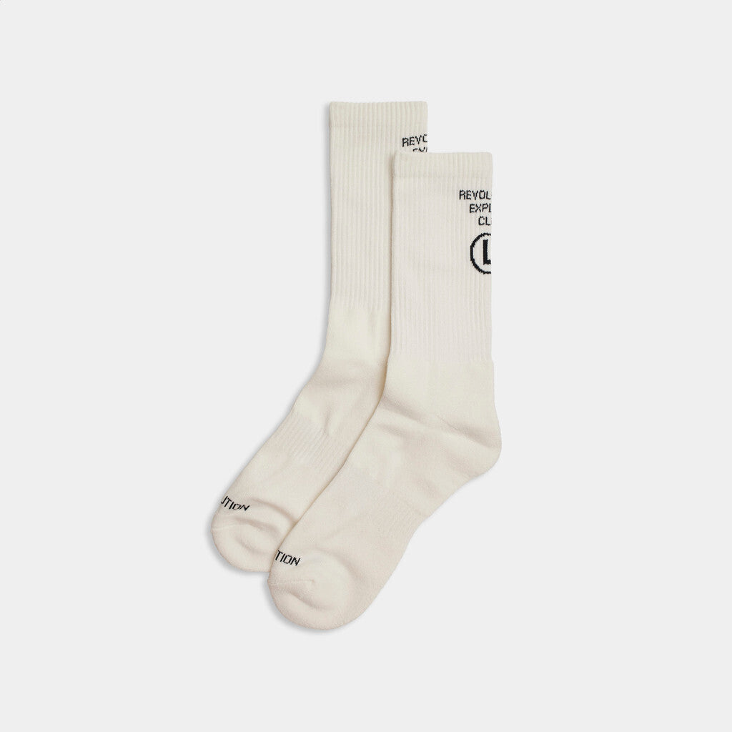 Revolution Jaquard Crew Sock Socks White