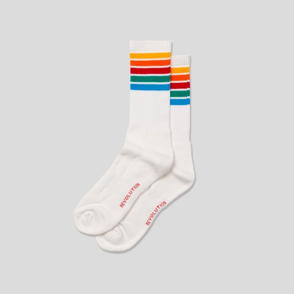 Revolution Jaquard Crew Sock Socks White