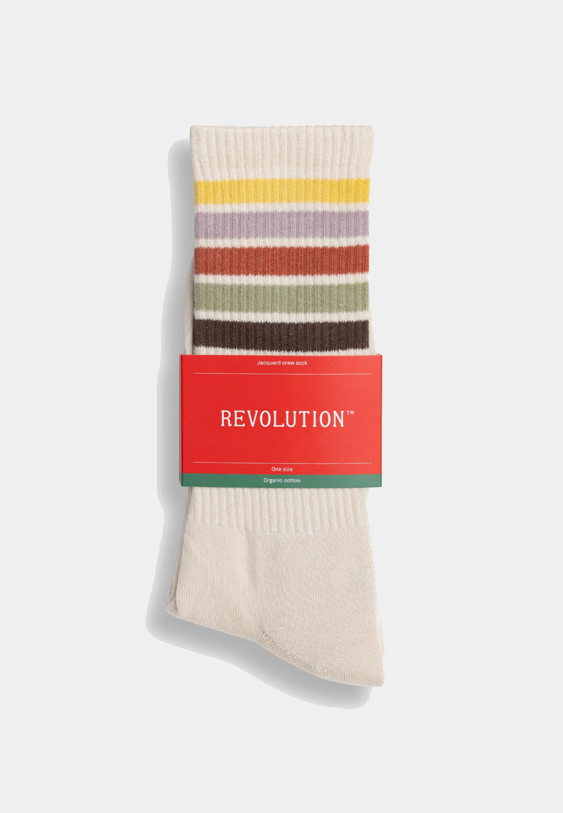 Revolution Jaquard Crew Sock Socks Offwhite