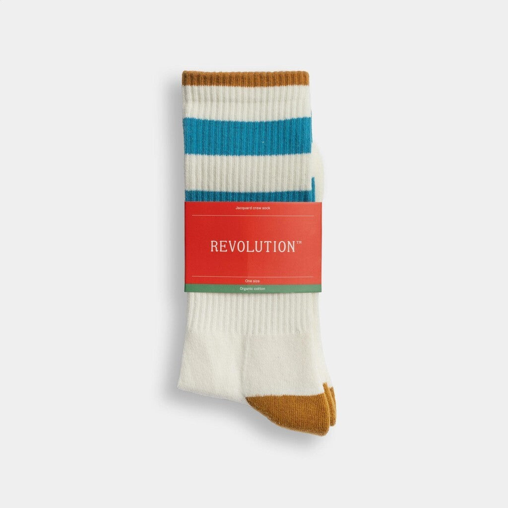 Revolution Jaquard Crew Sock Socks White