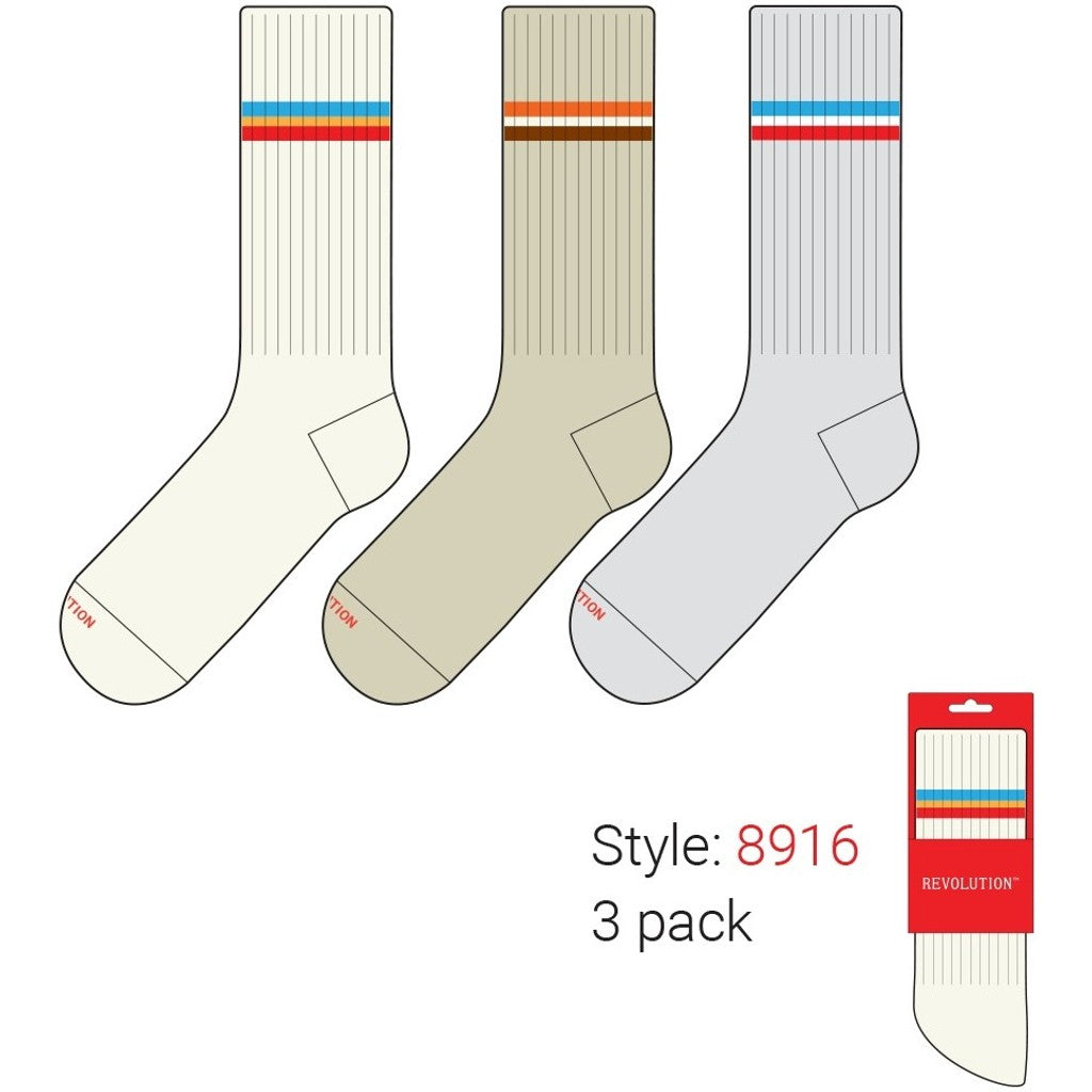 Revolution Jaquard Crew Sock Socks Multi