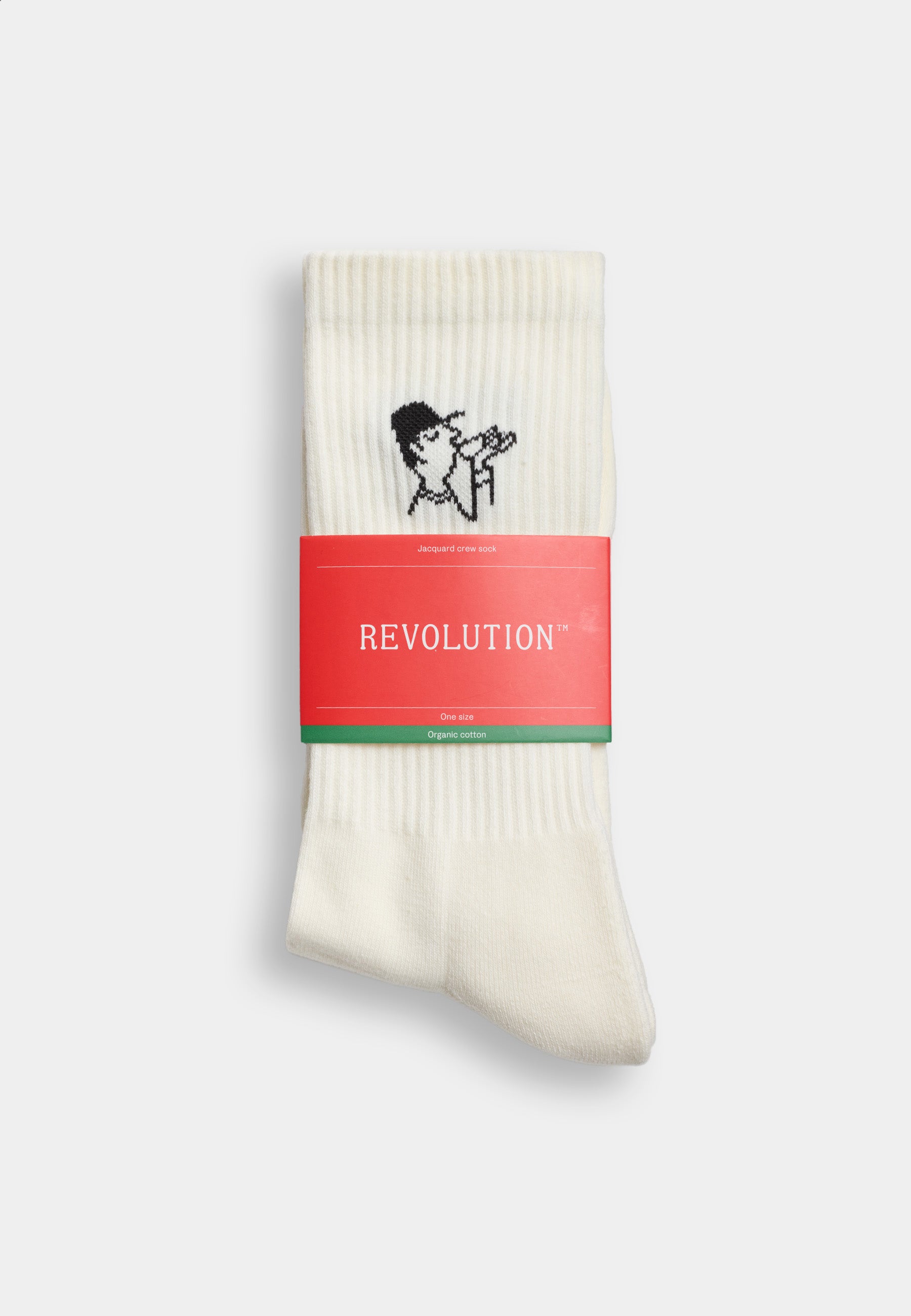 Revolution Jaquard Crew Sock Socks White