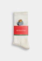 Revolution Jaquard Crew Sock Socks White