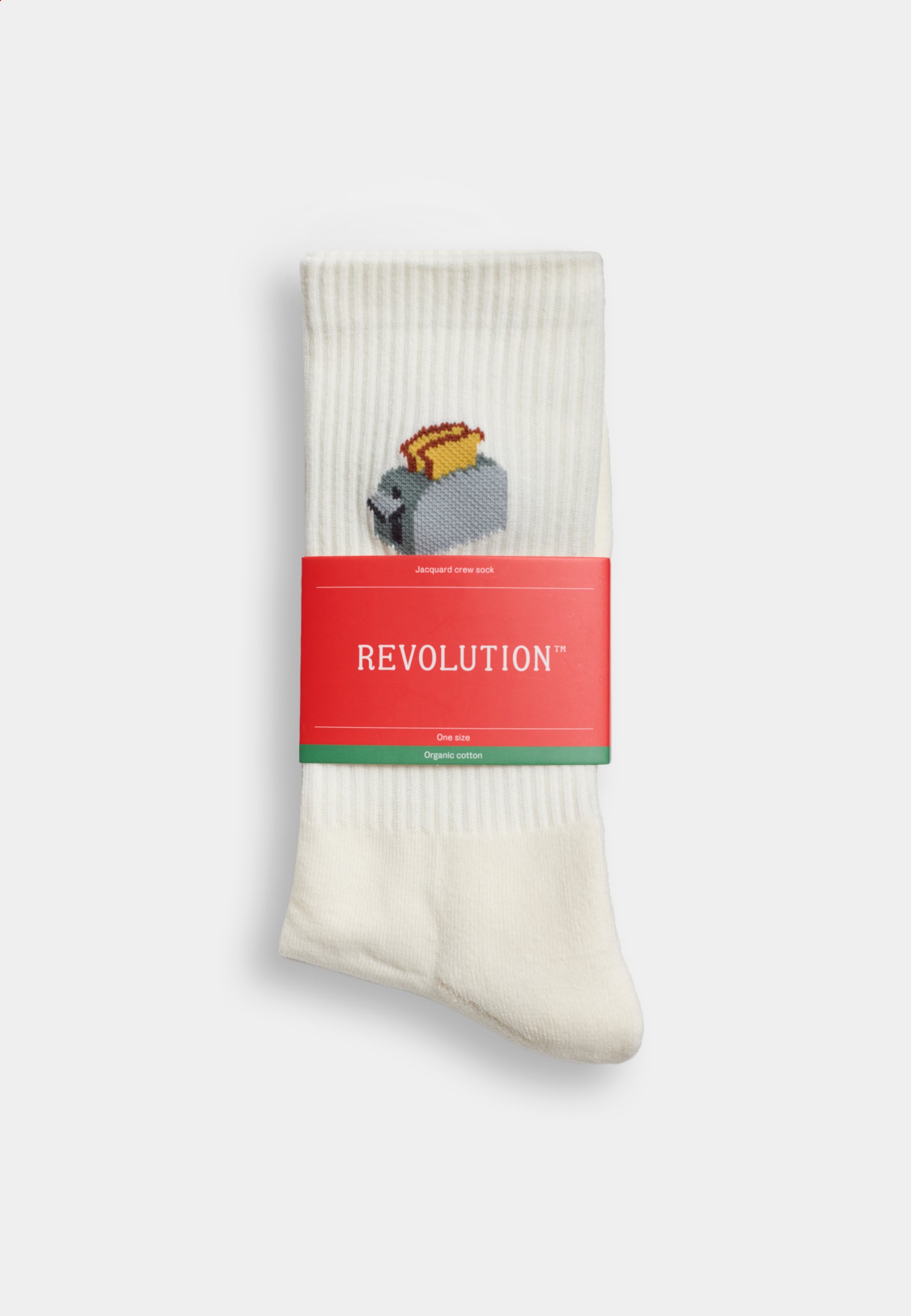 Revolution Jaquard Crew Sock Socks White