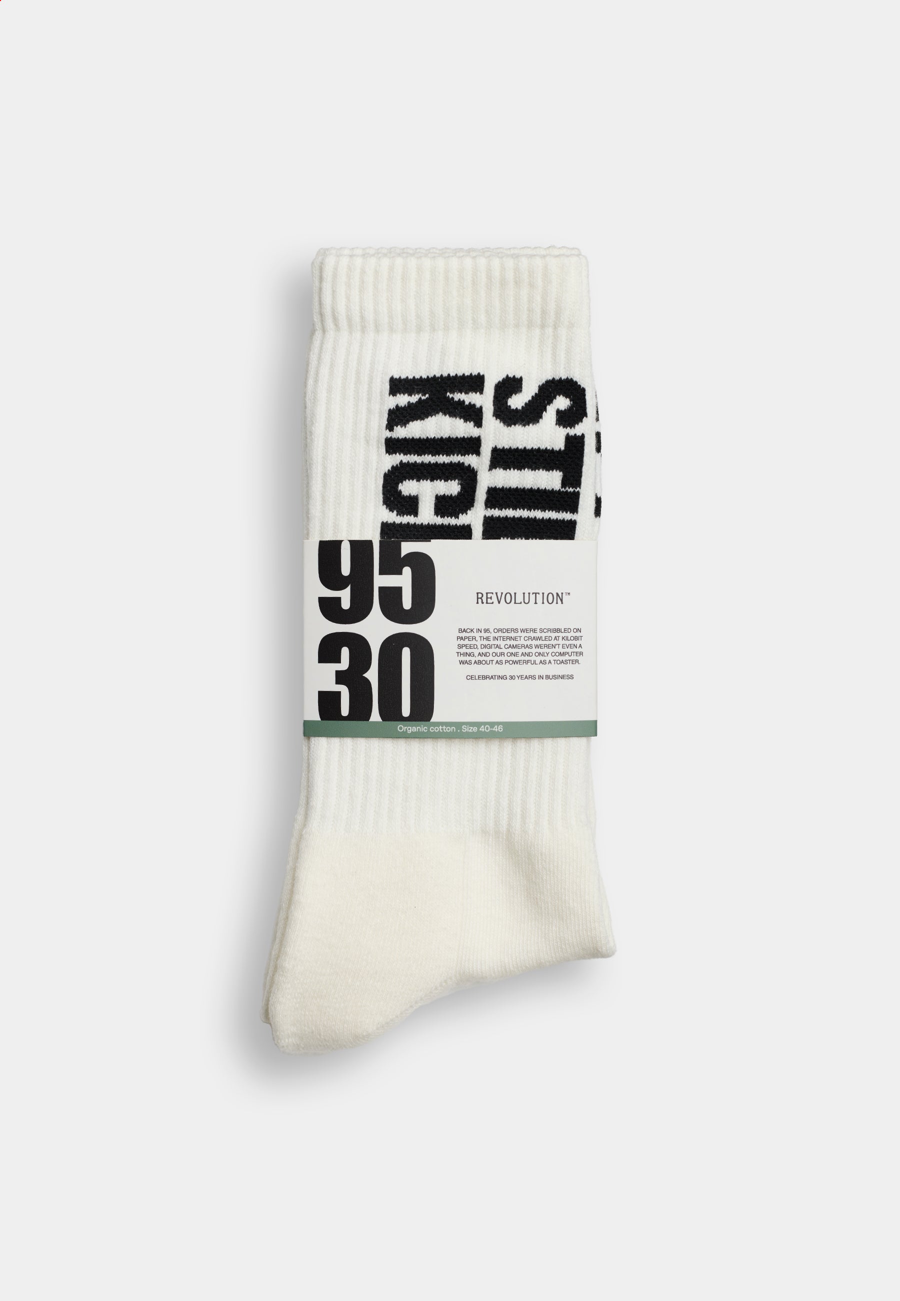 Jaquard Crew Sock / 8926 - Offwhite – Revolution.eu