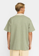 Revolution Jaquard Short-sleeved Cuban Shirt Short-sleeve shirts Lightgreen