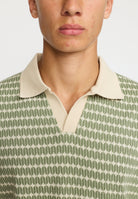 Revolution Jaquard Short-sleeved Cuban Shirt Short-sleeve shirts Lightgreen