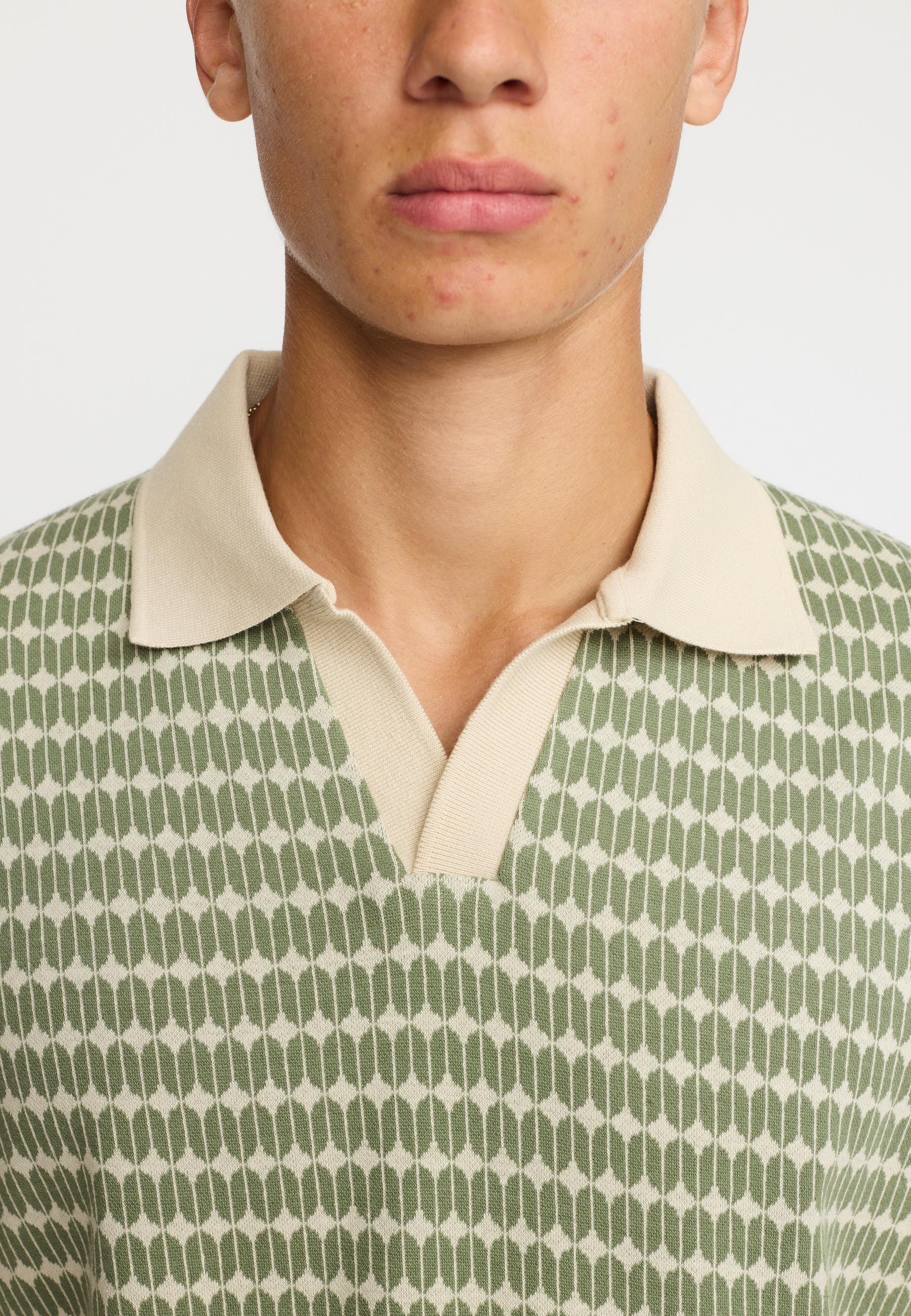 Revolution Jaquard Polo Shirt Short-sleeve shirts Lightgreen