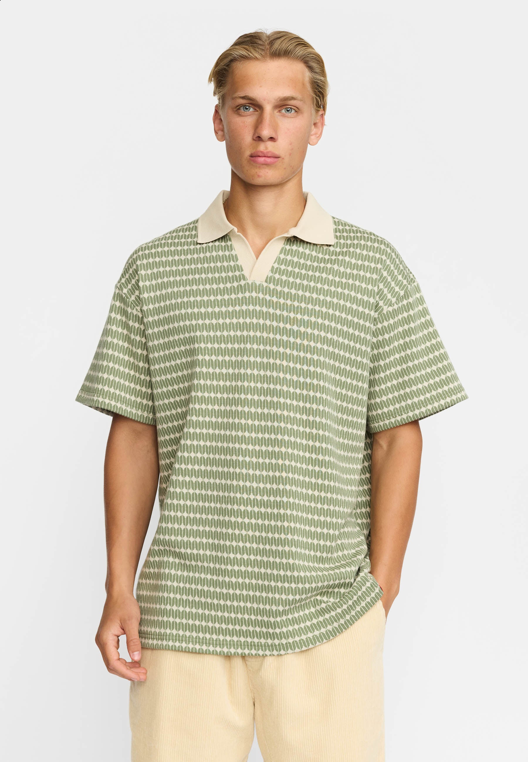 Revolution Jaquard Polo Shirt Short-sleeve shirts Lightgreen