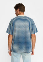 Revolution Jaquard Short-sleeved Cuban Shirt Short-sleeve shirts Navy