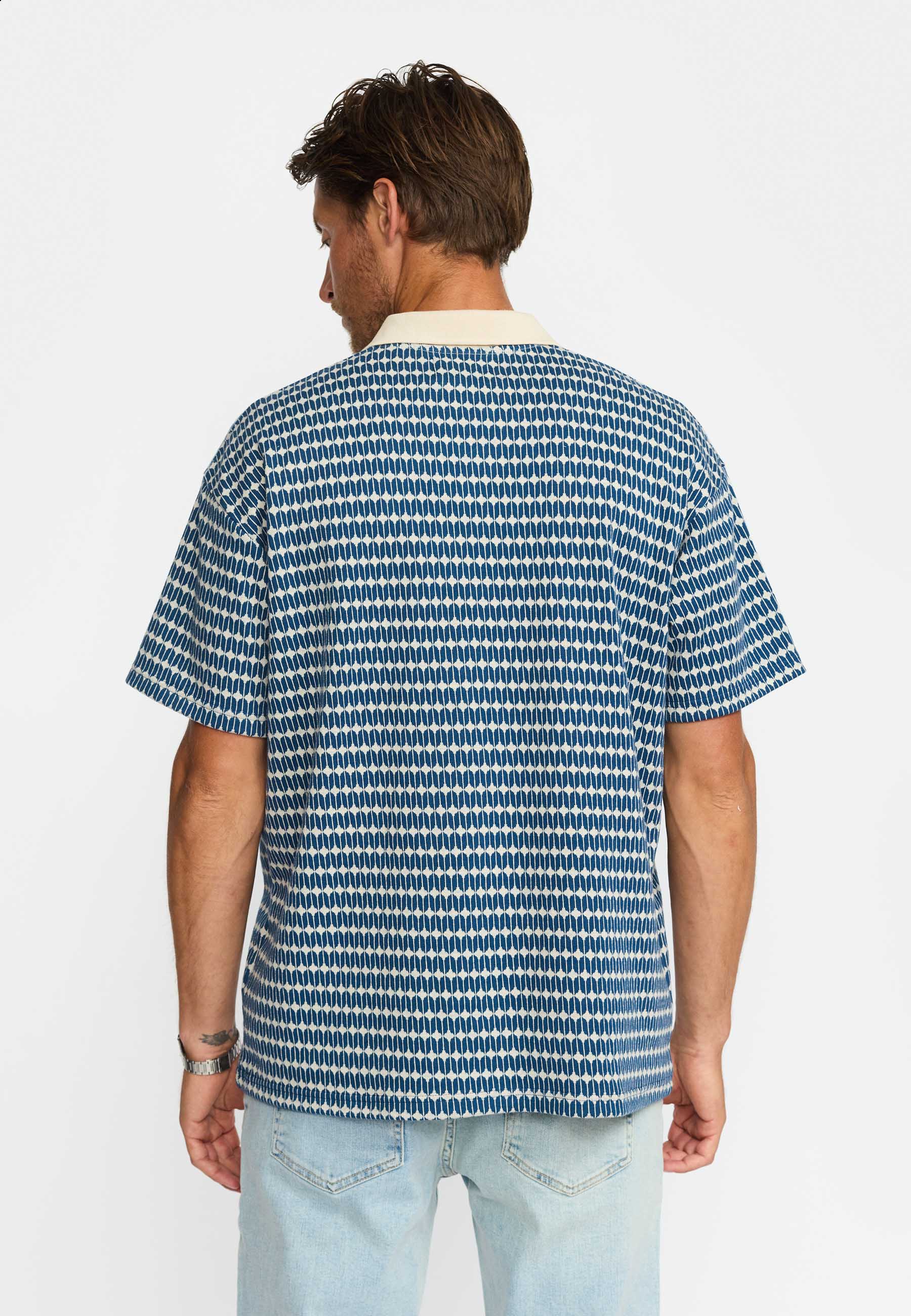 Revolution Jaquard Polo Shirt Short-sleeve shirts Navy