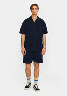 Revolution Jaquard Polo Shirt Short-sleeve shirts Navy