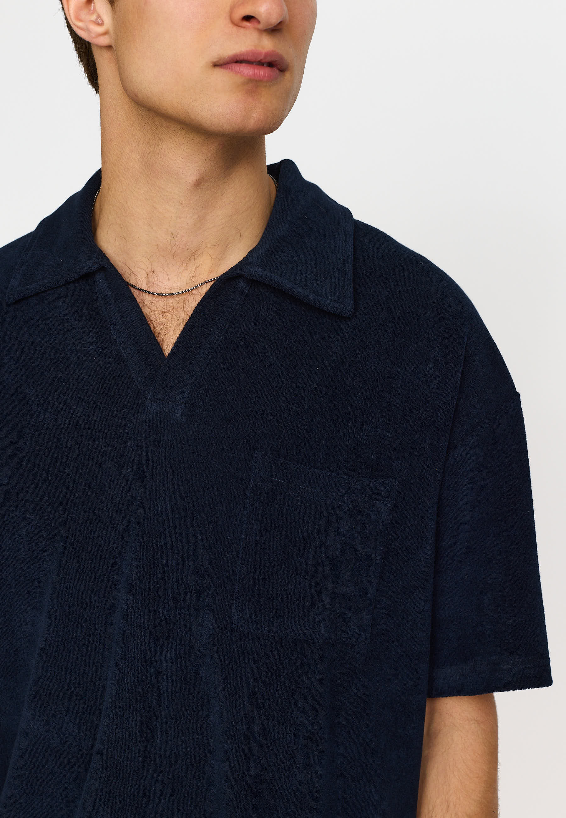 Revolution Jaquard Polo Shirt Short-sleeve shirts Navy