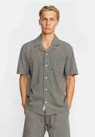 Revolution Jaquard Short-sleeved Cuban Shirt Short-sleeve shirts Black