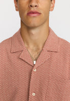 Revolution Jaquard Short-sleeved Cuban Shirt Short-sleeve shirts Orange