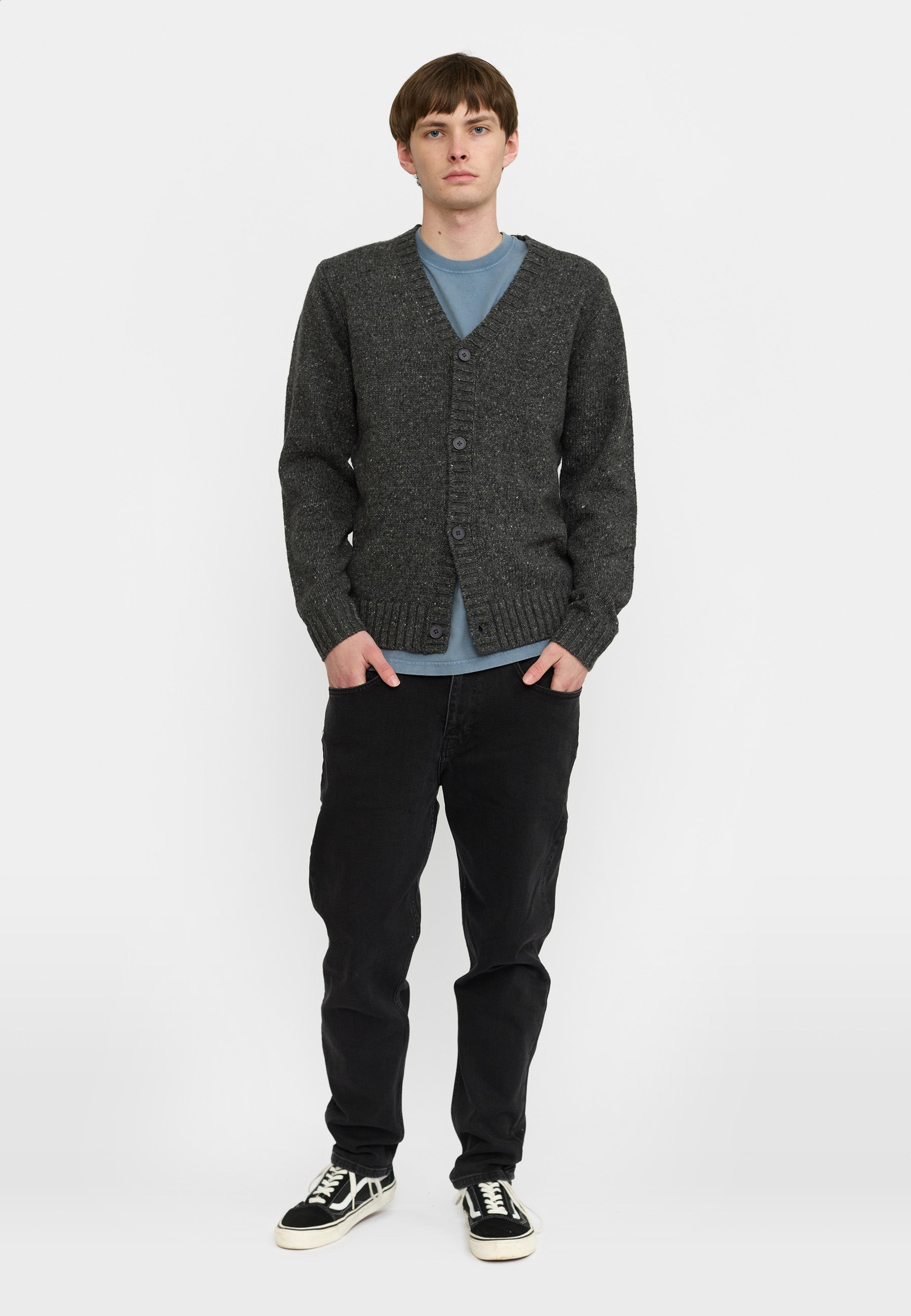 Revolution Knit Cardigan Knitwear Black