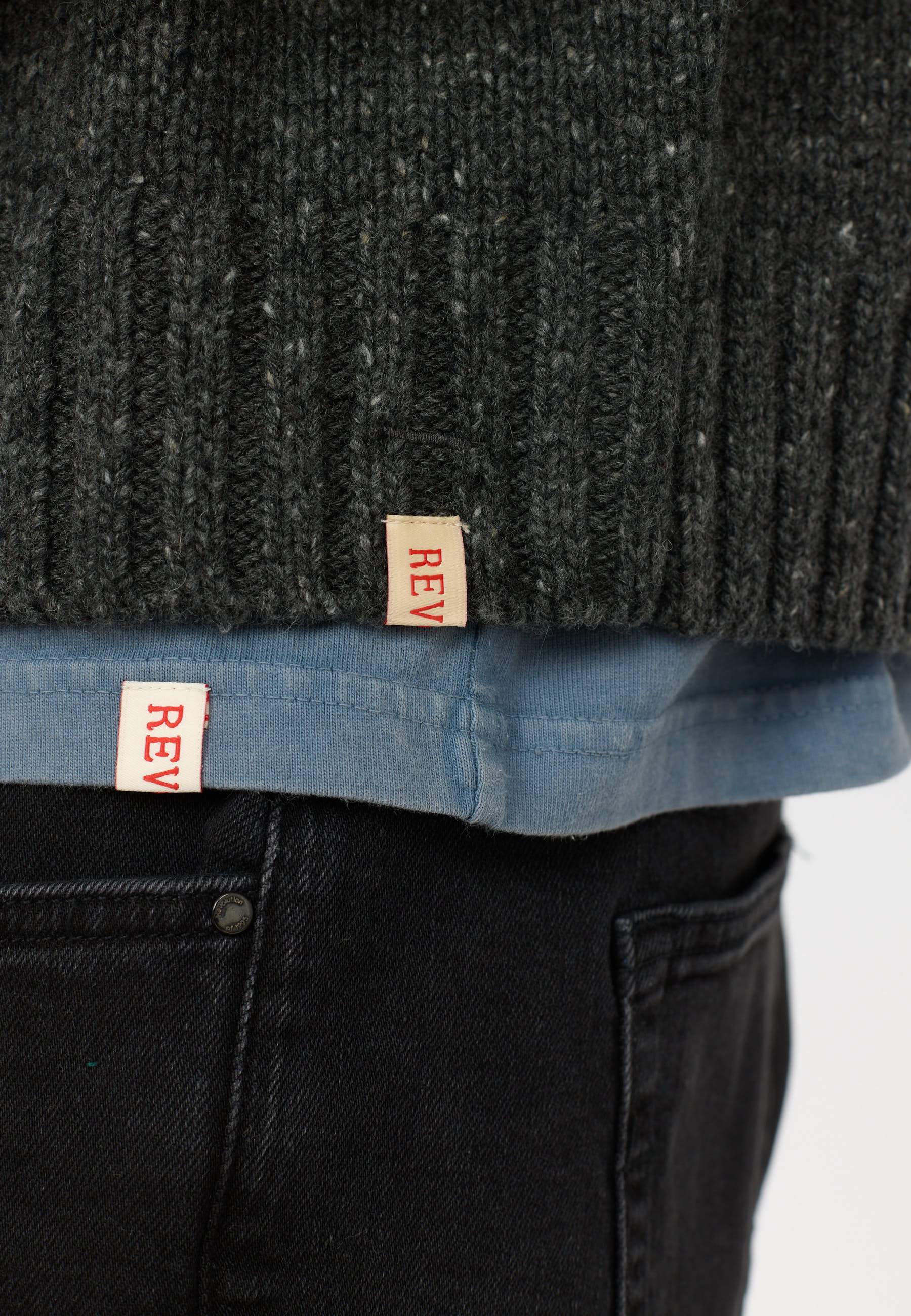 Revolution Knit Cardigan Knitwear Black