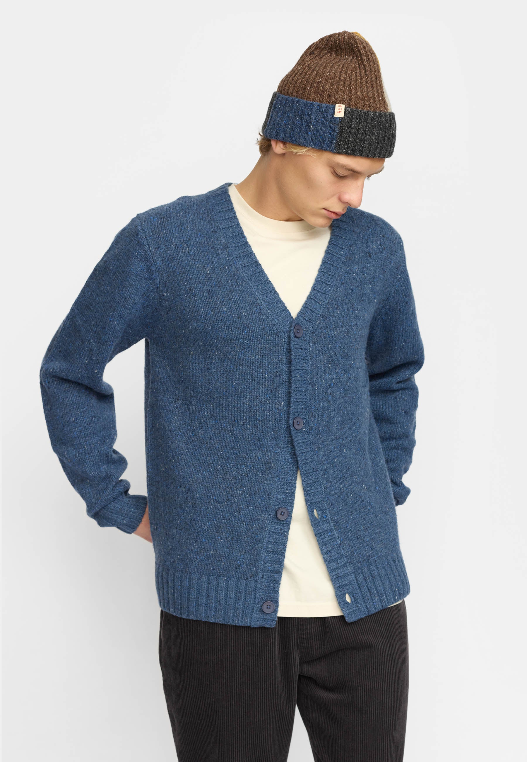 Revolution Knit Cardigan Knitwear Blue