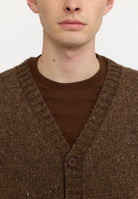 Revolution Knit Cardigan Knitwear Brown