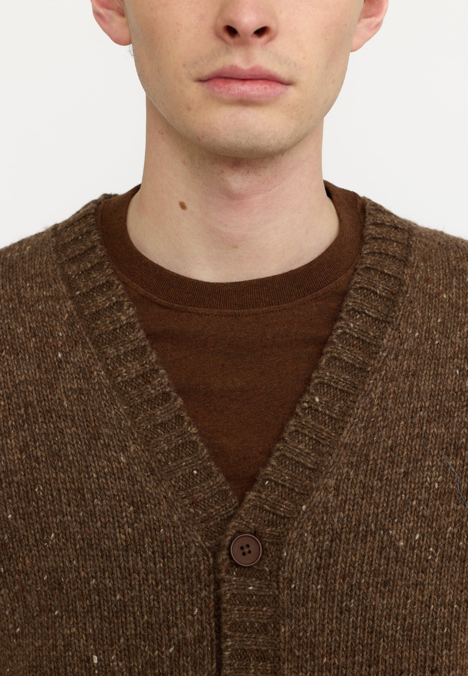 Revolution Knit Cardigan Knitwear Brown