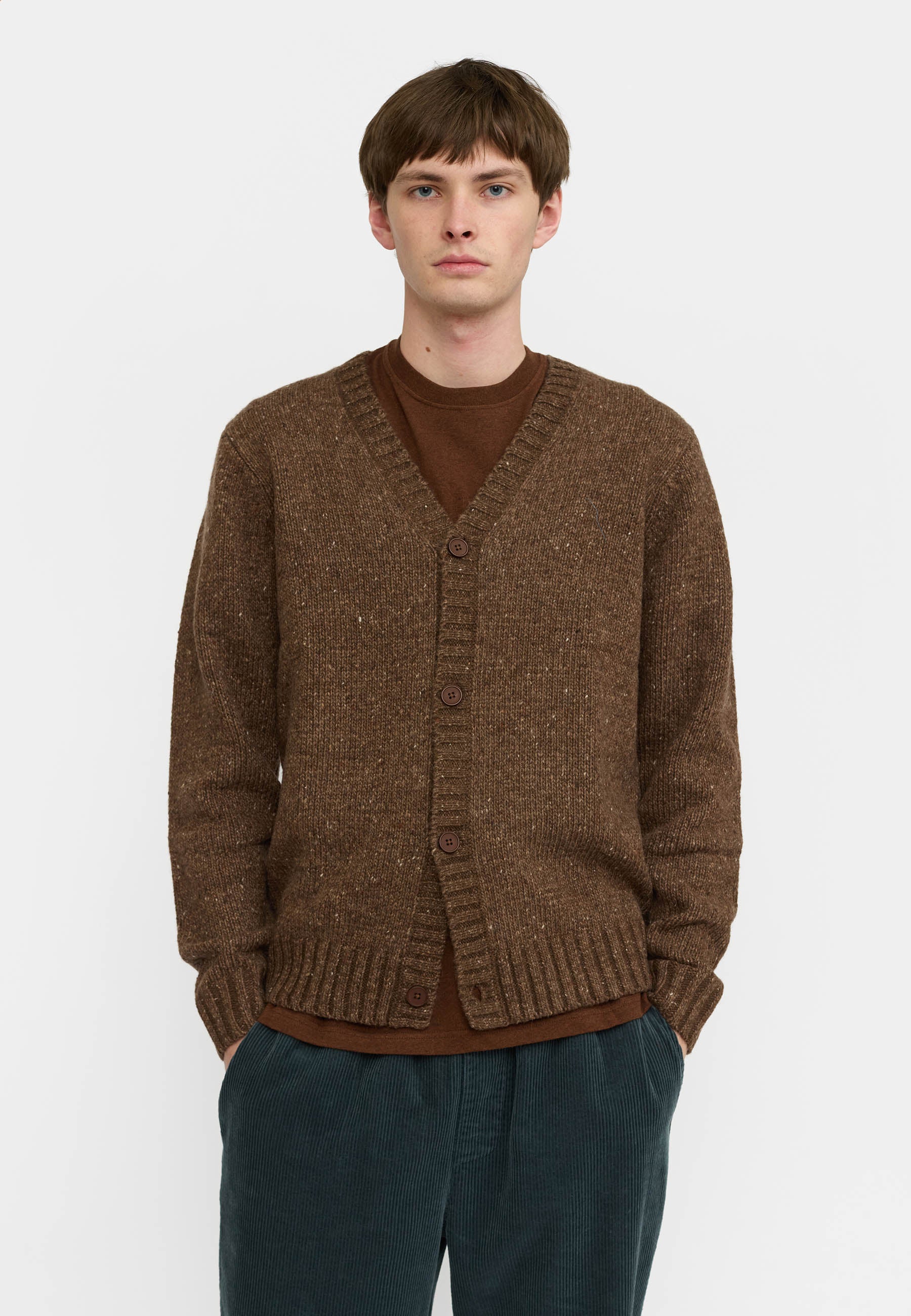 Revolution Knit Cardigan Knitwear Brown