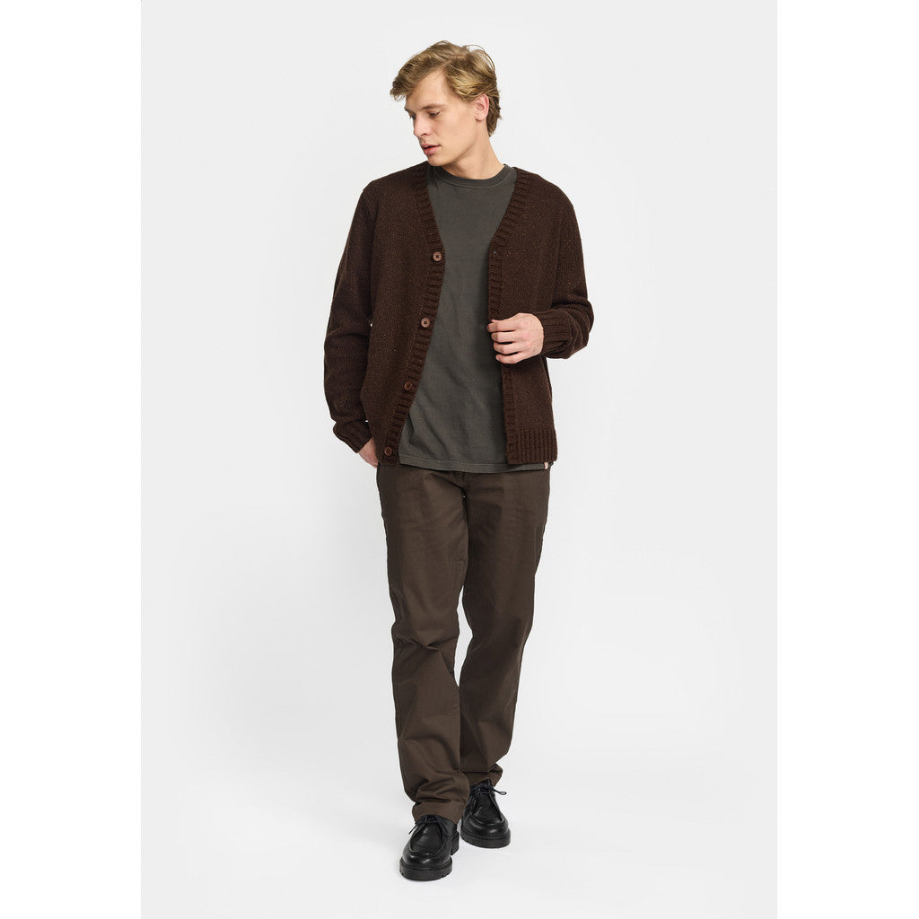 Revolution Knit Cardigan Knitwear Darkbrown