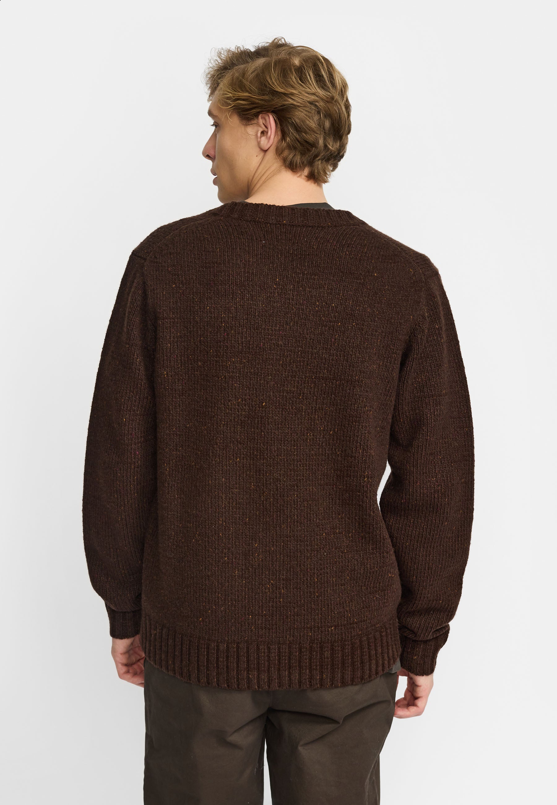 Revolution Knit Cardigan Knitwear Darkbrown