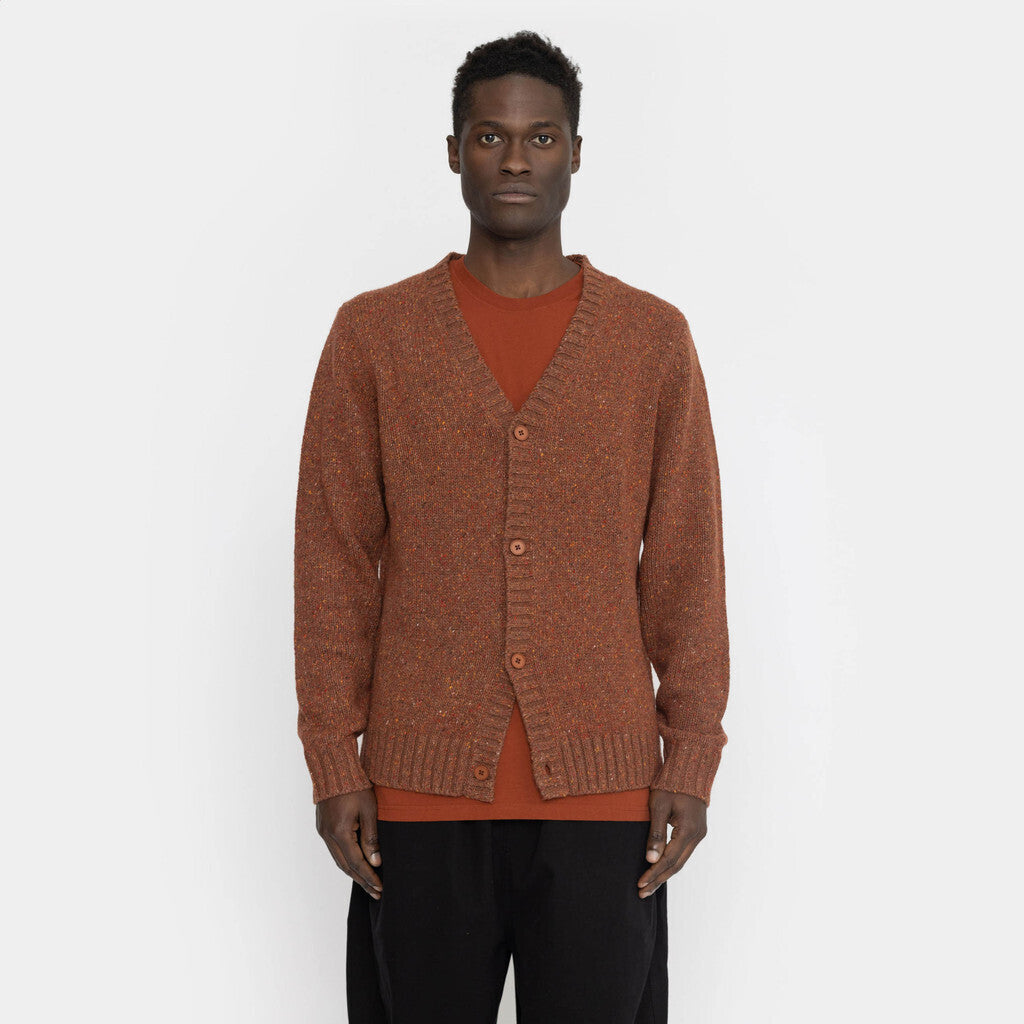 Revolution Knit Cardigan Knitwear Darkred