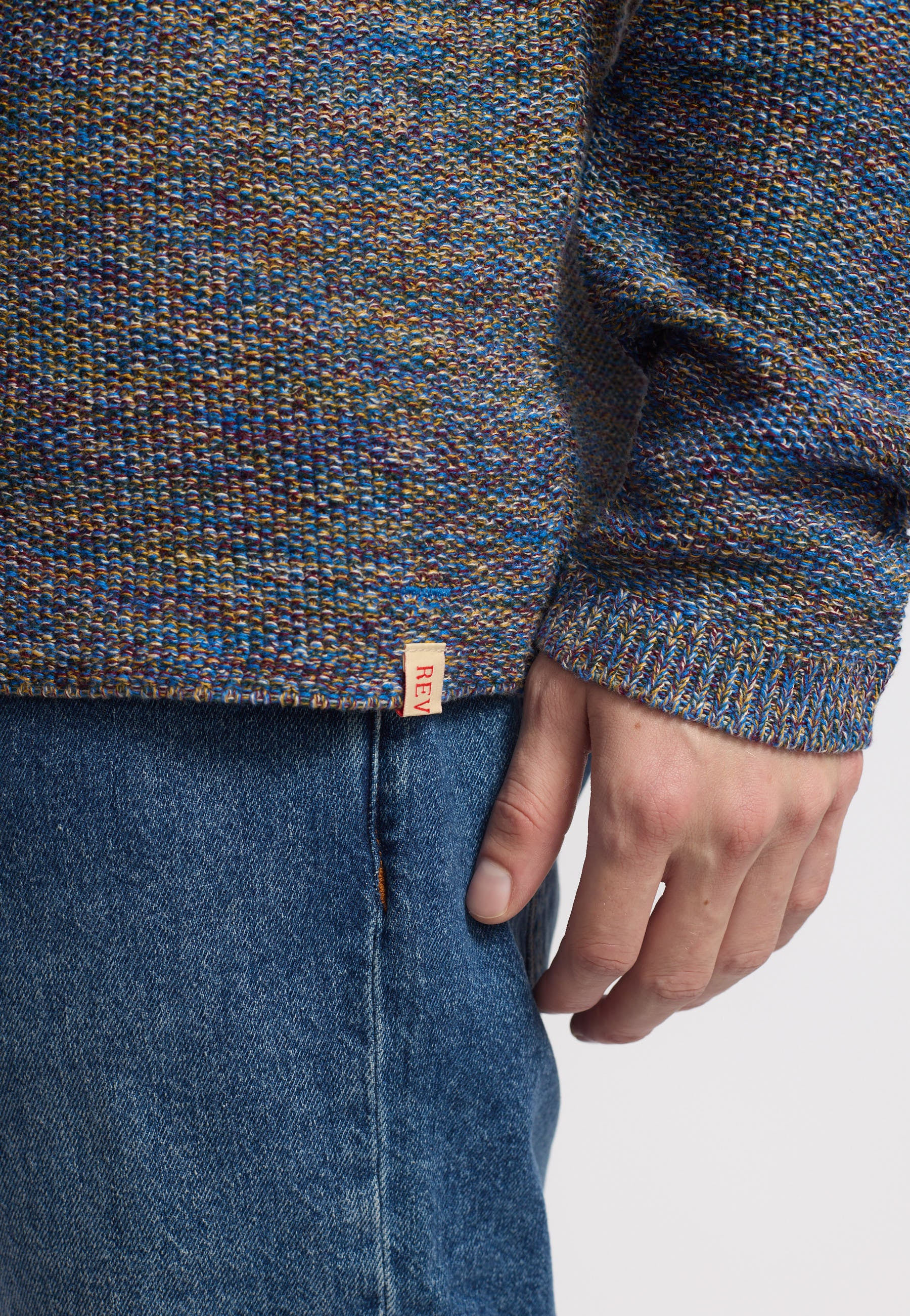 Revolution Knit Sweater Knitwear Blue-mix
