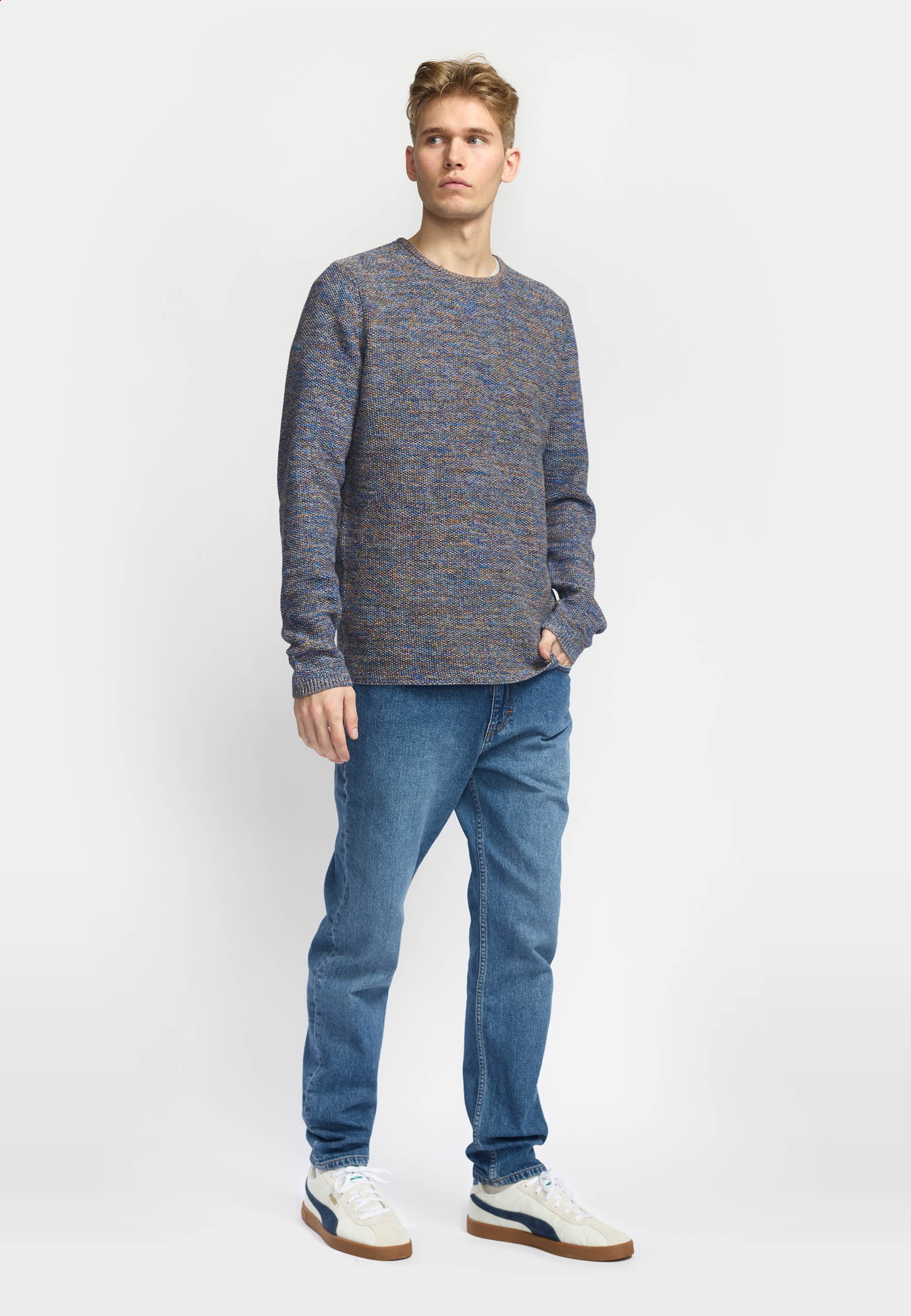 Revolution Knit Sweater Knitwear Blue-mix
