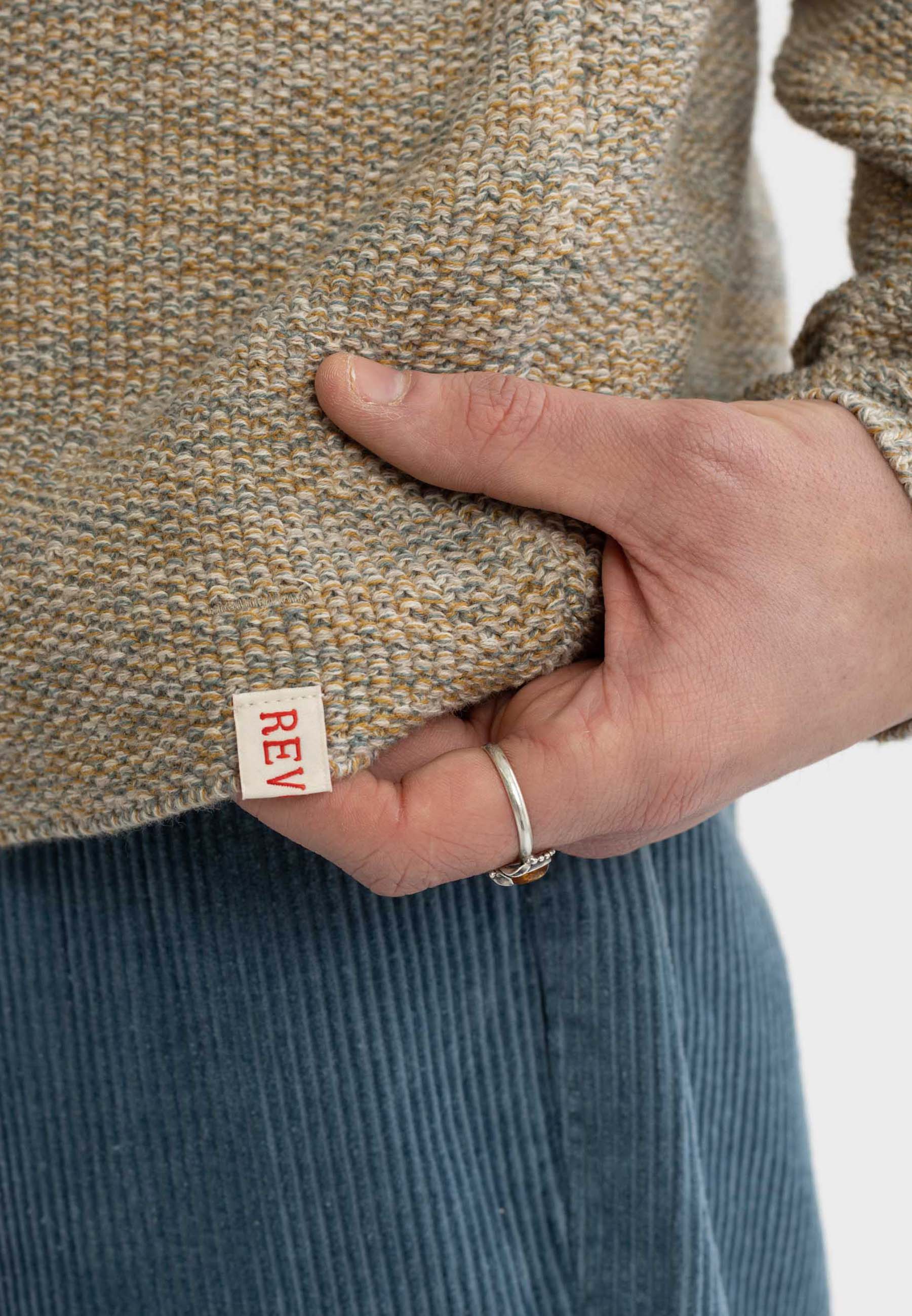 Revolution Knit Sweater Knitwear Khaki