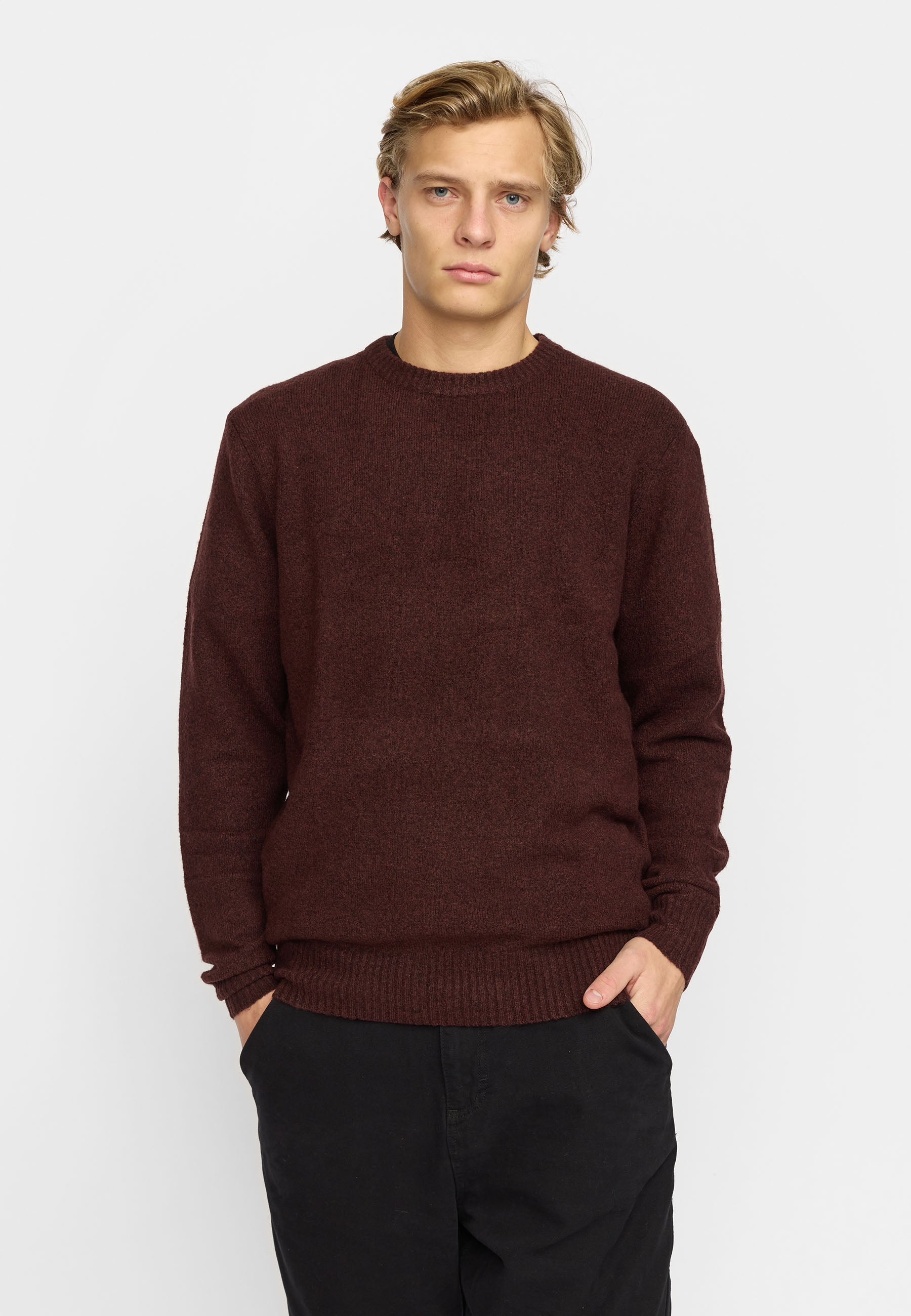 Revolution Knit Sweater Knitwear Burgundy