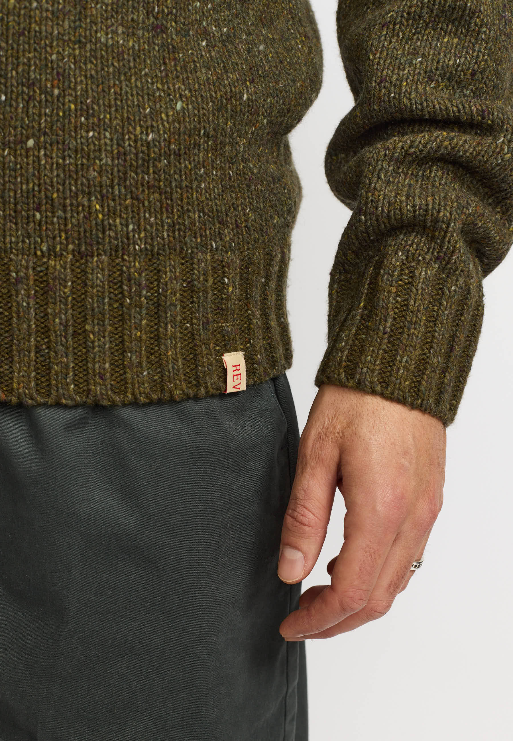 Revolution Knit Sweater Knitwear Army