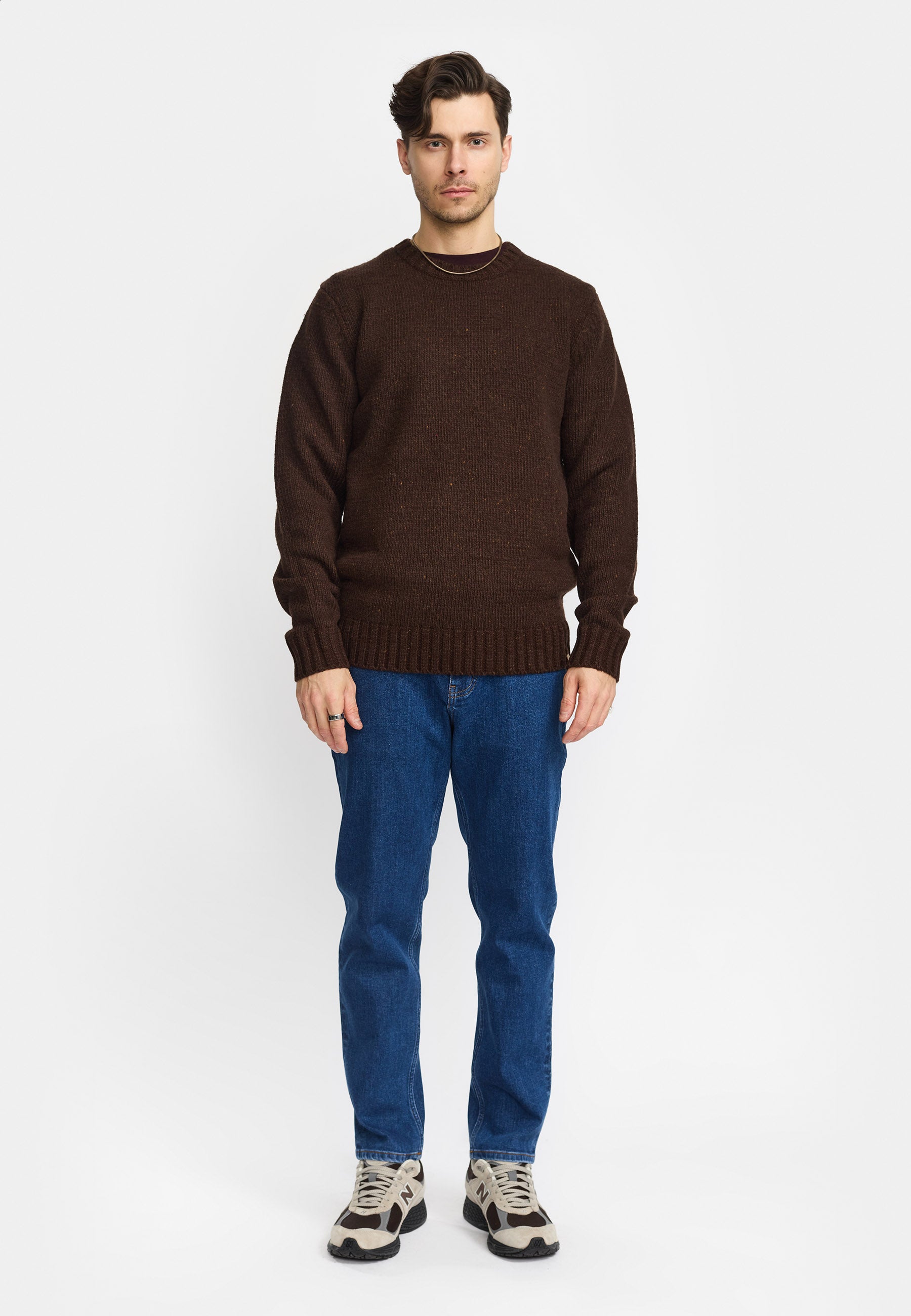Revolution Knit Sweater Knitwear Darkbrown