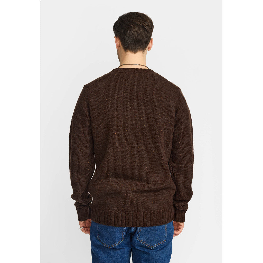 Revolution Knit Sweater Knitwear Darkbrown