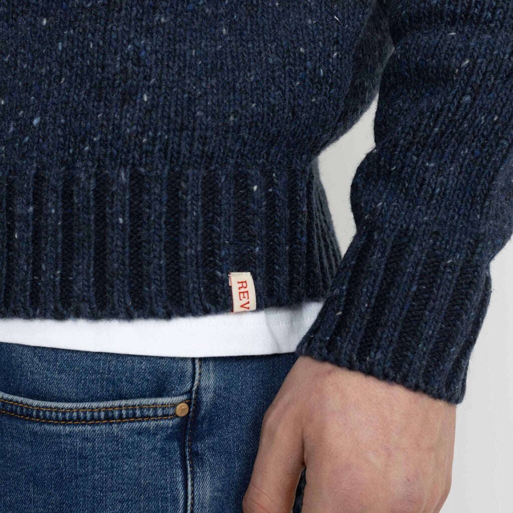 Revolution Knit Sweater Knitwear Navy