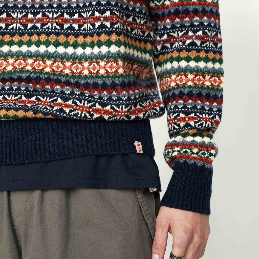 Revolution Knit Sweater Knitwear Navy