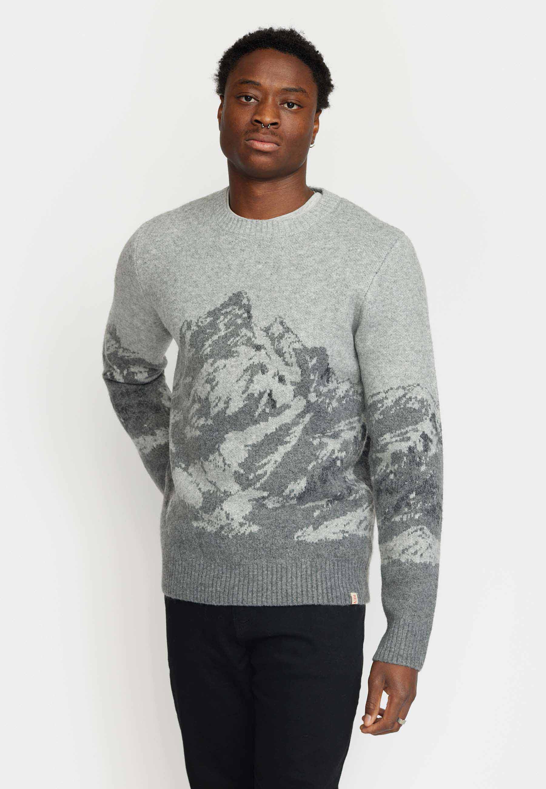 Revolution Knit Sweater Knitwear Grey