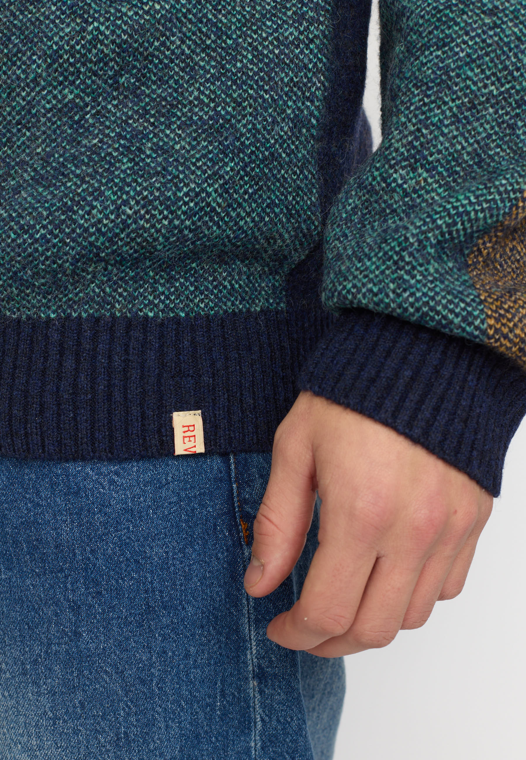 Revolution Knit Sweater Knitwear Navy