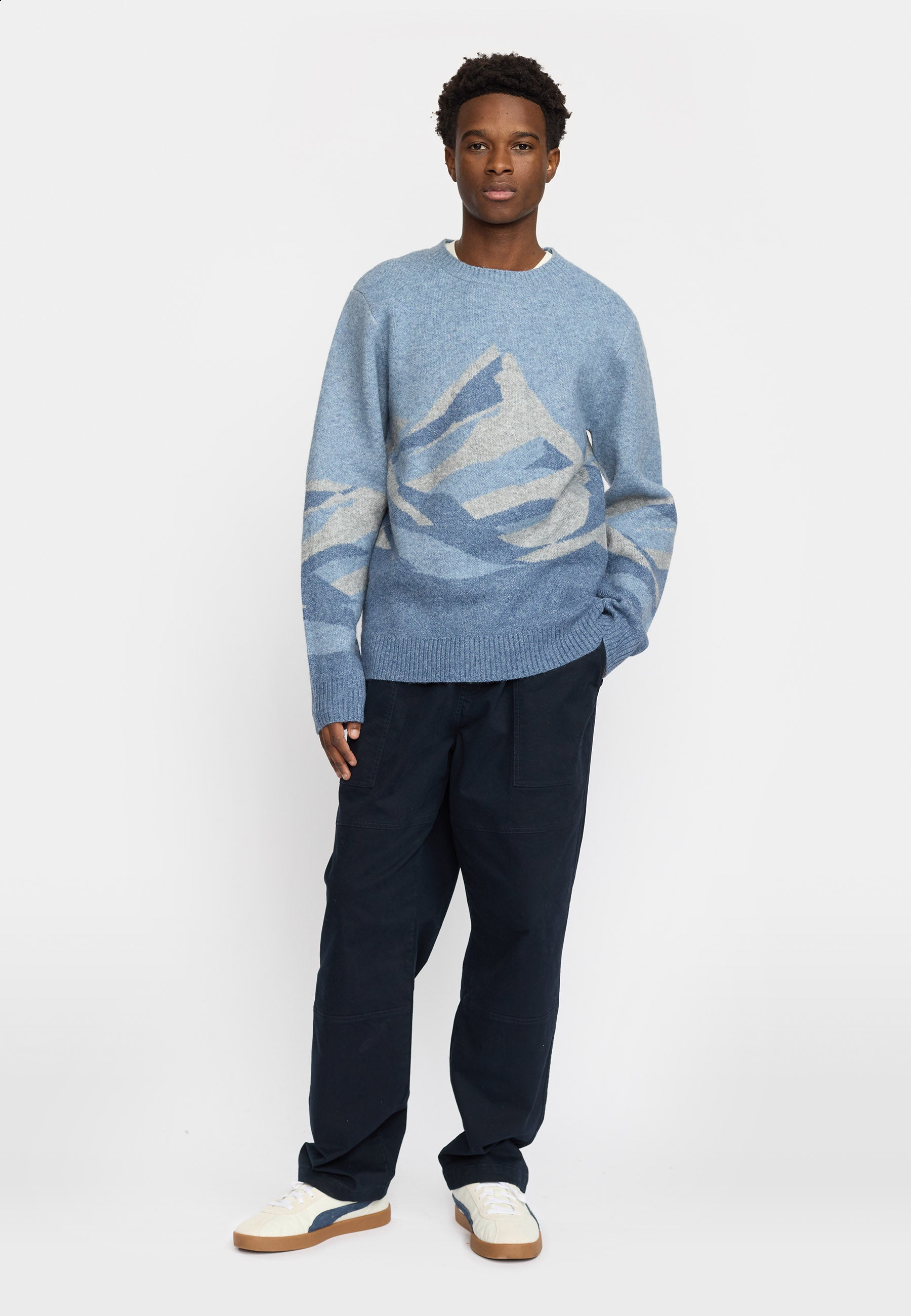 Revolution Knit Sweater Knitwear Blue