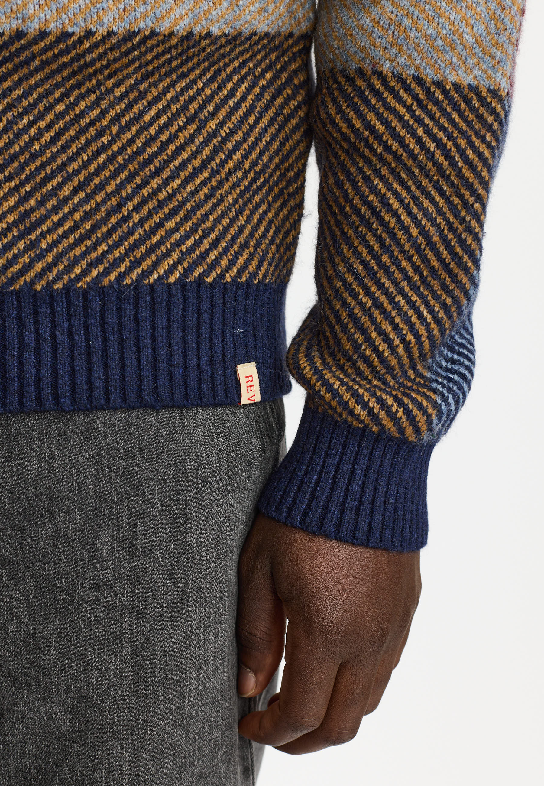 Revolution Knit Sweater Knitwear Navy