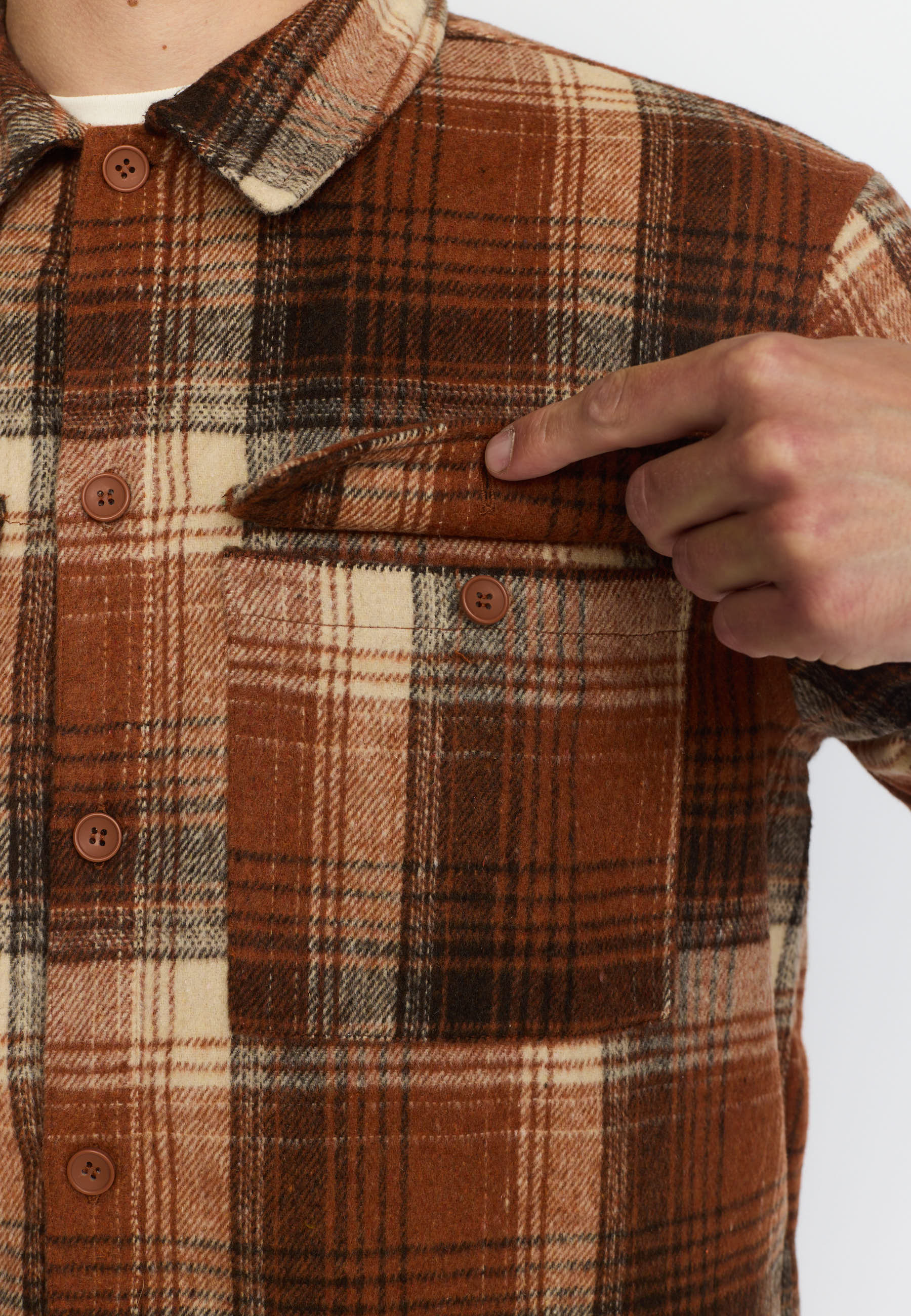 Revolution Lined Overshirt Overshirts Orange