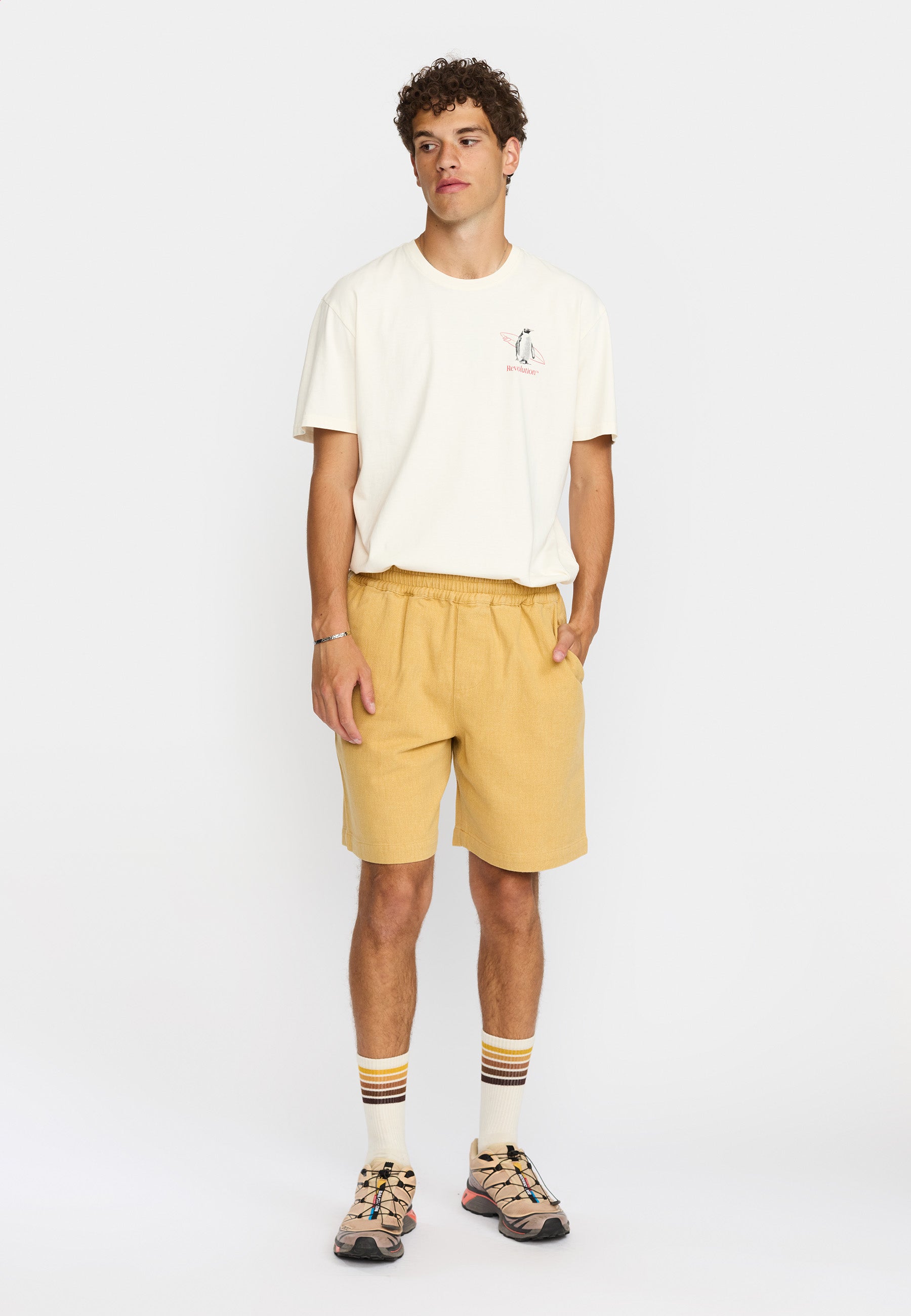 Revolution Long Casual Shorts Shorts Yellow